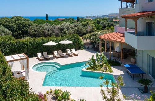 Rhodes Town Villa | Excelencia New Villa with Artistic Pool & Sea View