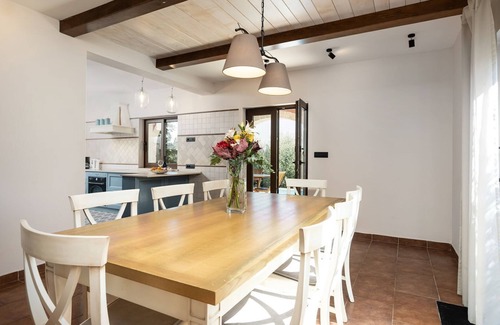 Vrvari House | Fascinating villa with panoramic sea views, private pool, baby cot, hydromassage surrounded by oleanders and olives