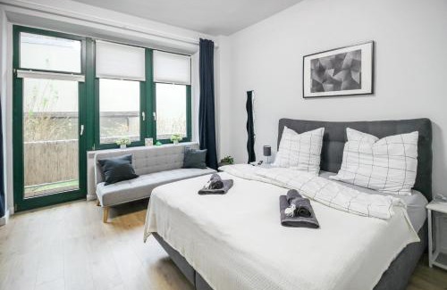 Nordfront Apartment | Ferienwohnung Lorenz mit kostenlosem Parkplatz Netflix Boxspringbett Küche