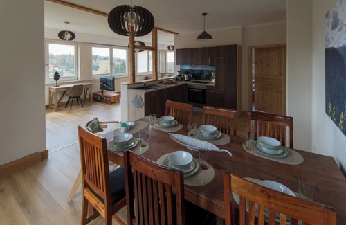 Friedrichsbrunn Apartment | Ferienwohnung Rosstrappe mit Panoramablick, Sauna und Garten
