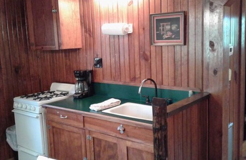 Hot Springs Cabin | FIVE POINTS~LAKE HAMILTON: Cabin#D ~ 1BR w/Queen Bed, Futon in LR, Full Kitchen, Breakfast "Fixins" Provided, Jetted Tub, Balcony Deck off BR