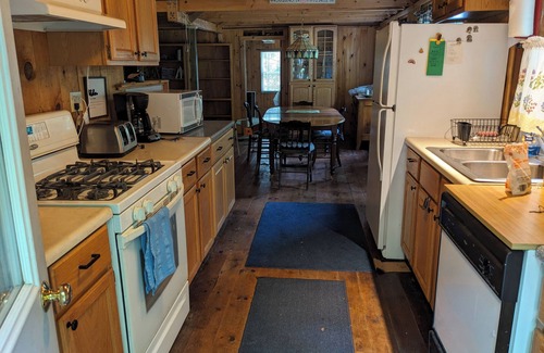 Hanover Cabin | Forest Lodge - Family & dog friendly camp on beautiful Howard Pond in Hanover ME