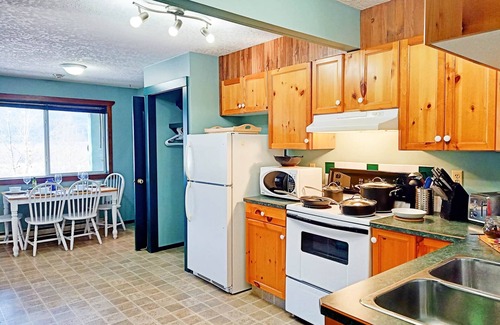 Golden Apartment | Golden Mountain Views, Cedar Sauna & AC Comfort