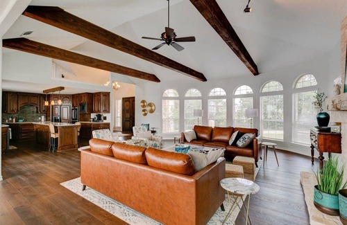 Granbury House | Gorgeous home with a view from every room with swim deck and boat dock