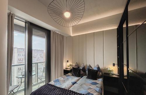 West Pomeranian Voivodeship Apartment | Hanza Tower - Blue Heaven Apartment - pool, sauna, sunset view