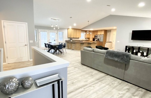 Maple City House | Hilltop Haven Down the Street from Glen Lake with lake access