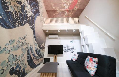 Higashi Apartment | Hokusai Great Wave x Modern Japan
