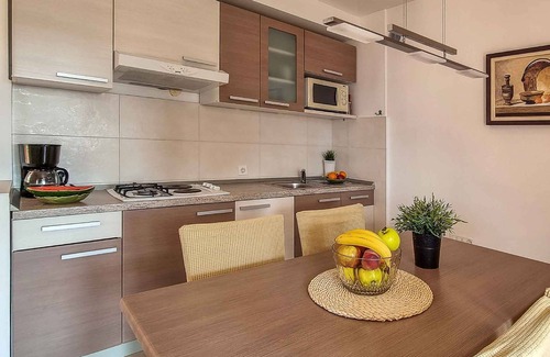 Stara Baska Apartment | Holiday apartment mit Terrasse und Meerblick