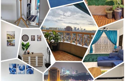 Shah Alam Apartment | Homestay MAHLIGAI VIEW near Masjid Shah Alam, UITM Shah Alam, I-City, stadium shah alam, SACC, PKNS, IDCC, MSU, 17 min kuala lumpur & klang, max 10 people, free food, snooker, pingpong, indoor games, swimming pool, fast wifi