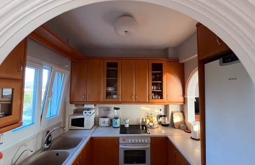 Kavvadades Villa | Horizon Breeze: hilltop villa, near Arillas with sea views Pool and garden