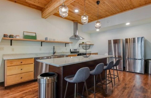 Jim Falls Cabin | Hygge Lodge is a gorgeous lakefront gathering place for year round family fun.