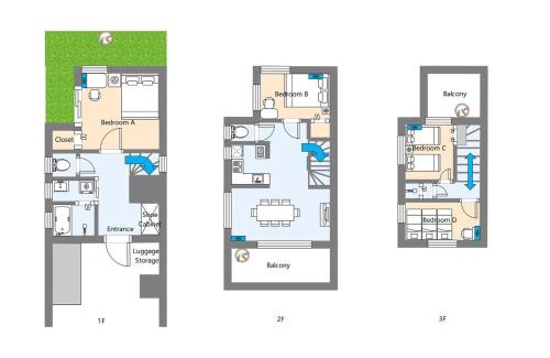 Katsushika Villa | Independent Home - One Minute Walk to Rail Hub - Direct Link to Asakusa Ueno Ginza Tokyo Sky Tower - 102 Square Meters with Four Rooms One Living Area Two Restrooms Two Baths - Easy Link to Both Major Airports