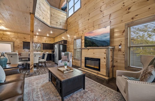 Sevierville Cabin | Indoor Heated Pool, Hot Tub, Laser Tag, Arcades, Grill, Deck