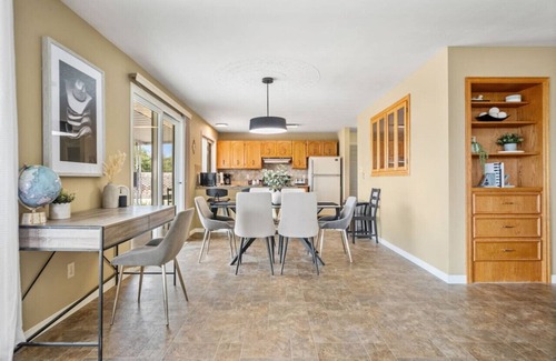 Markerville Apartment | Jarvis Bay Chalet | Sylvan Lake | Deck | Foosball