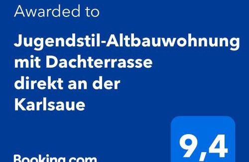 Sued Apartment | Jugendstil-Altbauwohnung mit Dachterrasse direkt an der Karlsaue