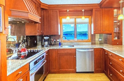 Brant Lake Cabin | Lake Lodge on Brant Lake with direct lakefront, dock access, and amazing views!