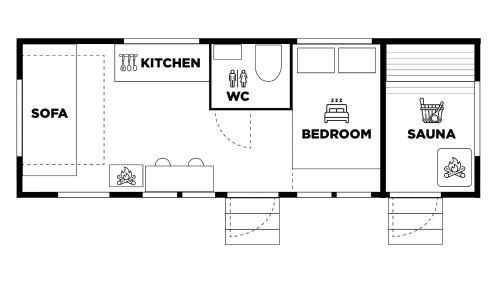Lampivaara House | Landscape Cottages - Fell Village XL with a Mountain View, Fireplace, Sauna, Kitchen