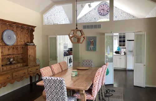 Hampton Bays House | Large 5 bedroom/5 bath secluded property with large heated pool on over an acre