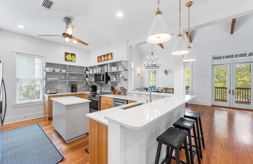 Cottage District House | Large Designer Home with Prime Watercolor Location near Tennis and Seaside Path