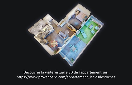 Roquefort-la-Bedoule Apartment | Le Clos des Roches Bleues, T2 Clim Piscine Parking