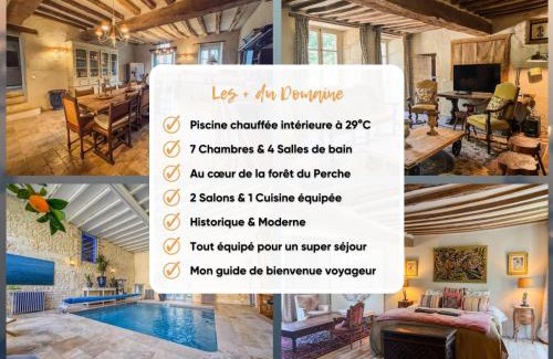 Belforet-en-Perche House | Le manoir de Saint-Ouen avec piscine chauffée intérieure