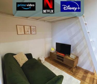 Montgeron Apartment | Le Perchoir - Studio cosy mezzanine, parking et WiFi - Paris Sud