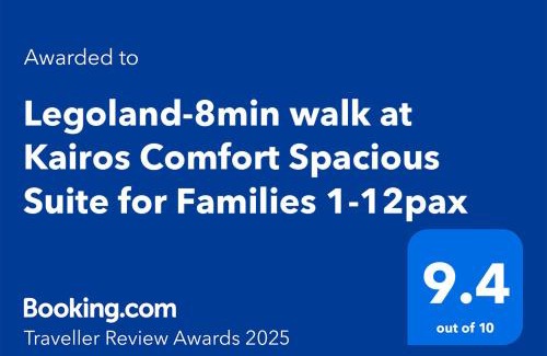 Medini Apartment | Legoland-8min walk at Kairos Comfort Spacious Suite for Families 1-12pax