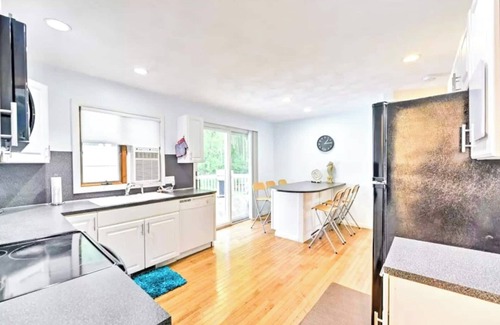 Narragansett House | Less than a mile from the beach, huge family-friendly yard with decking and propane BBQ.