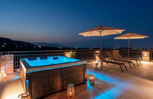 Georgioupolis Villa | Lithus Retreat with Jacuzzi and 360 Views