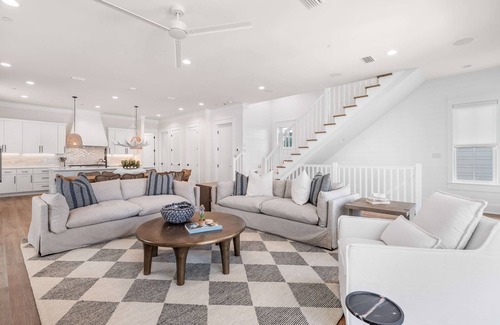 San Juan House | Loaded Designer Home with Gulf Views, One Minute to the Beach, Heated Private Po