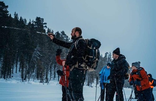 Inari Ski Chalet | Lodge Arctic 2 - sauna, glass roof & view of Lake Inari