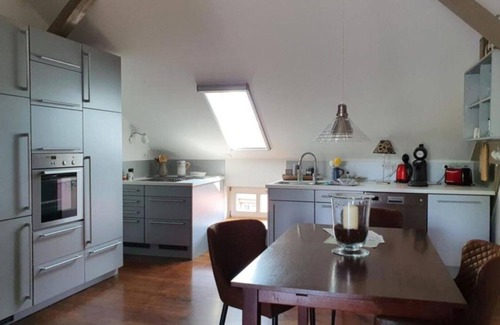 Rheinsberg Condo | LoggiaHaus am Schloss, penthouse apartment. Ronja, panoramic view over the castle