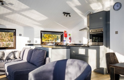 Dilton Marsh Ski Chalet | Luxury Hot Tub Lakeside Lodge CARRION Near Longleat