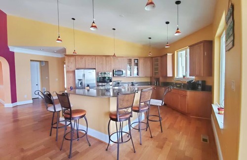 Mineral House | luxury living on Lake Anna! volleyball, outdoor kitchen, waterfront, firepit