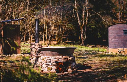 Cervena Voda House | Maringotka V mechu a kapradí s koupacím čanem