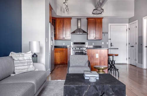 The Heights Apartment | Mod Jersey City 2BR w/W/D & Doroman, free shuttle to PATH, by Blueground