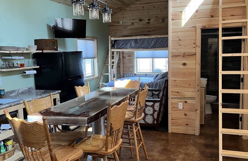 Au Train Cabin | Modern Cabin Retreat Across from Lake Superior Beach Access