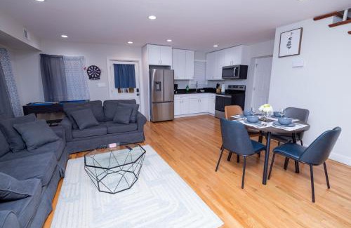 Brockton Apartment | Modern Luxury Home With Fireplace & Game-Room