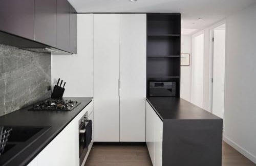 North Melbourne Apartment | 'Modern Minimalism' Slate Chic in the City