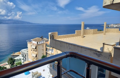 Sarande Apartment | Modern, stylish apt by the sea with large balcony, sea view, close to the center