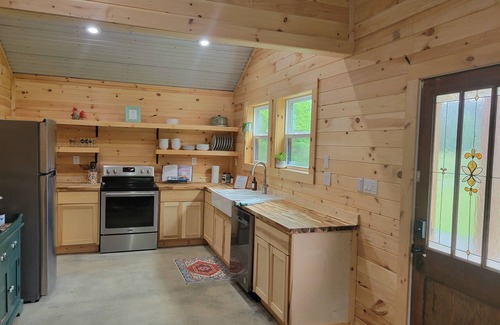 Rydal Cabin | Moon tree cabin 🌙🌲 2-bedrooms in Rydal, close to Buc-ee's! Outside shower!