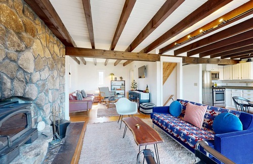 Thornton House | Mtn-view home with large deck, wood stove, firepit, grill, streaming, W/D, & AC