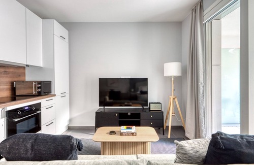 Muhlenbach Apartment | New Mühlenbach Studio w/Balcony & Elevator nr bus station, by Blueground
