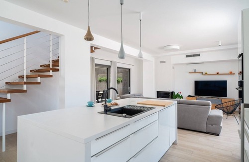 Seget Villa | NEW! Villa Paloma Blanca with private heated pool, a Jacuzzi, Finnish Sauna, and Gym, 100m from the beach