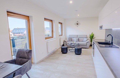 Trebon Apartment | Nice apartment for 5 people with WIFI, TV, terrace and panoramic view