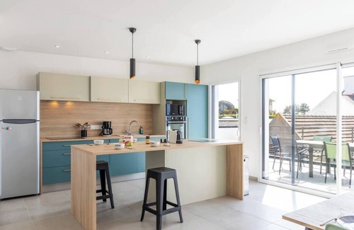 Berven House | Nouvelle Villa Azenor vue mer Avec Piscine Intérieure Toute L'année À100m mer