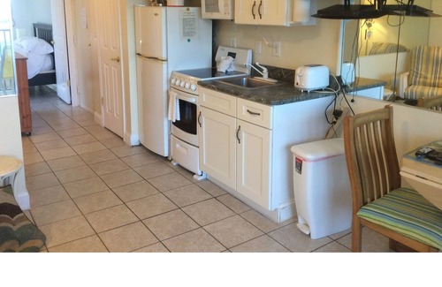 Crescent Beach Condo | Ocean Front 1 Bedroom Condo With Heated Pool just outside the balcony