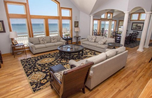 Whalehead Beach House | OCEANFRONT, 12 BRs, Priv Pool, Pool Table, ELEV, OCean Views, Theater Rm, WL853, Out of Office OBX