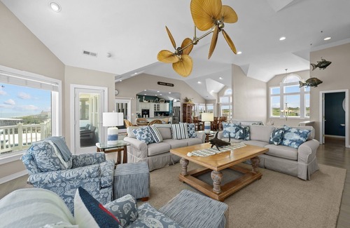 Southern Shores House | Oceanfront 5 bedroom Southern Shores home with private pool, hot tub, elevator, and keyless entry