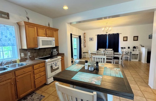 Piney Island House | Piney Island Getaway - Waterview home - SC Porch LINENS AND TOWELS PROVIDED